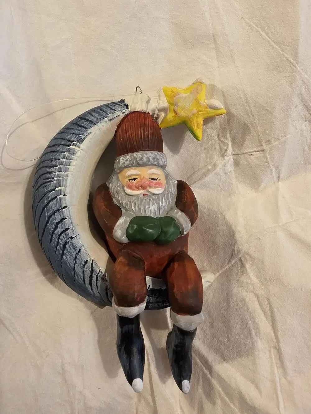Department 56 Santa in a Moon Ornament
